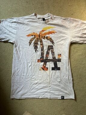 Blvd Supply Men's White Short-Sleeve Palm LA Graphic Tee